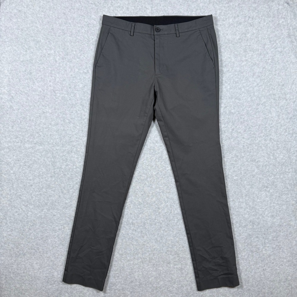 Bonobos Mens Tech Chino Slim Pant Charcoal Grey 32x34 (Fits 33x31)